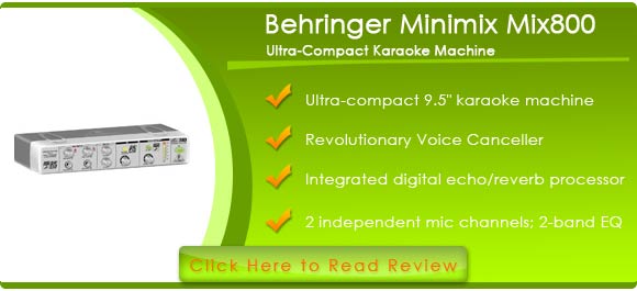 Behringer Minimix Mix800 Ultra-Compact Karaoke Machine with Voice Canceller And Fx